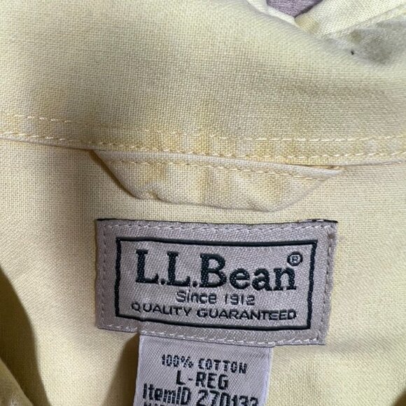 Men's Yellow L.L. Bean Button Down Shirt size Large - Picture 5 of 5